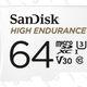SanDisk 64GB High Endurance microSD Card | $13 | Amazon